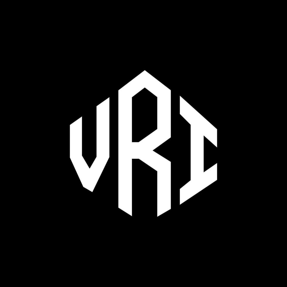 vri letter logo-ontwerp met veelhoekvorm. vri veelhoek en kubusvorm logo-ontwerp. vri zeshoek vector logo sjabloon witte en zwarte kleuren. vri-monogram, bedrijfs- en onroerendgoedlogo.