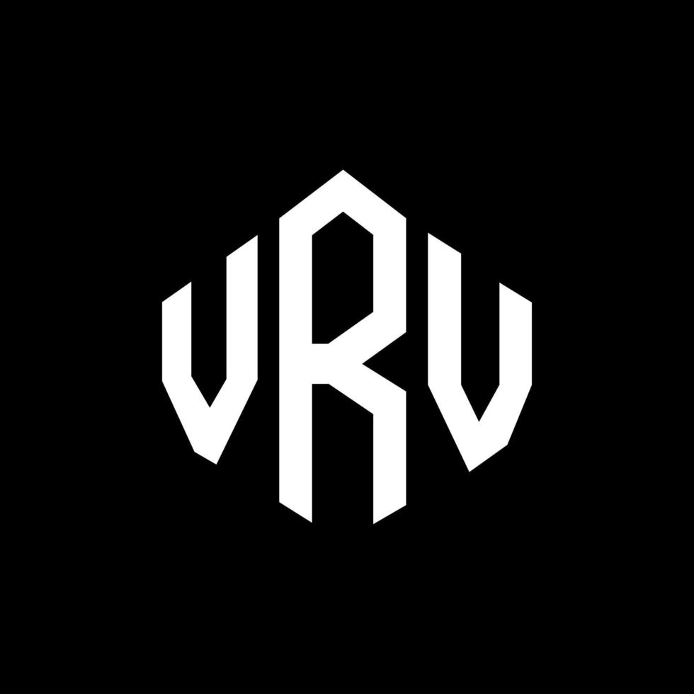 vrv letter logo-ontwerp met veelhoekvorm. vrv veelhoek en kubusvorm logo-ontwerp. vrv zeshoek vector logo sjabloon witte en zwarte kleuren. vrv-monogram, bedrijfs- en onroerendgoedlogo.