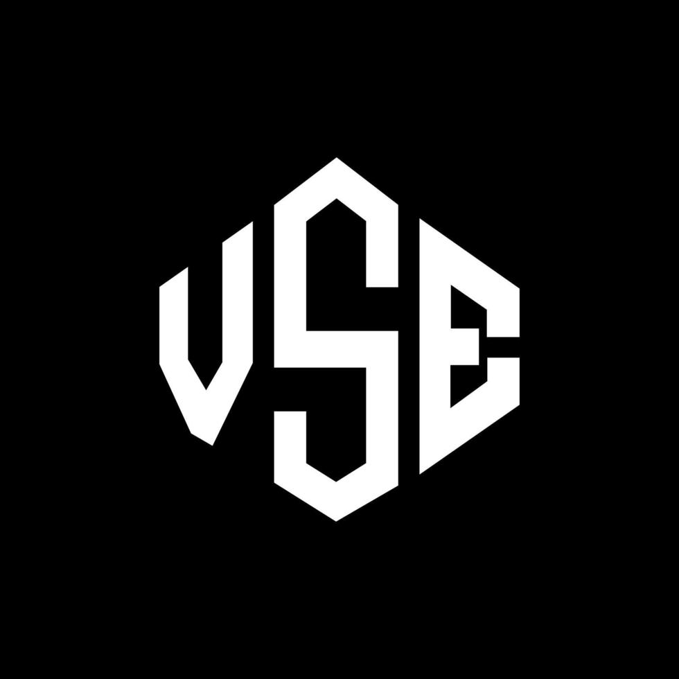 vse letter logo-ontwerp met veelhoekvorm. vse veelhoek en kubusvorm logo-ontwerp. vse zeshoek vector logo sjabloon witte en zwarte kleuren. vse monogram, business en onroerend goed logo.