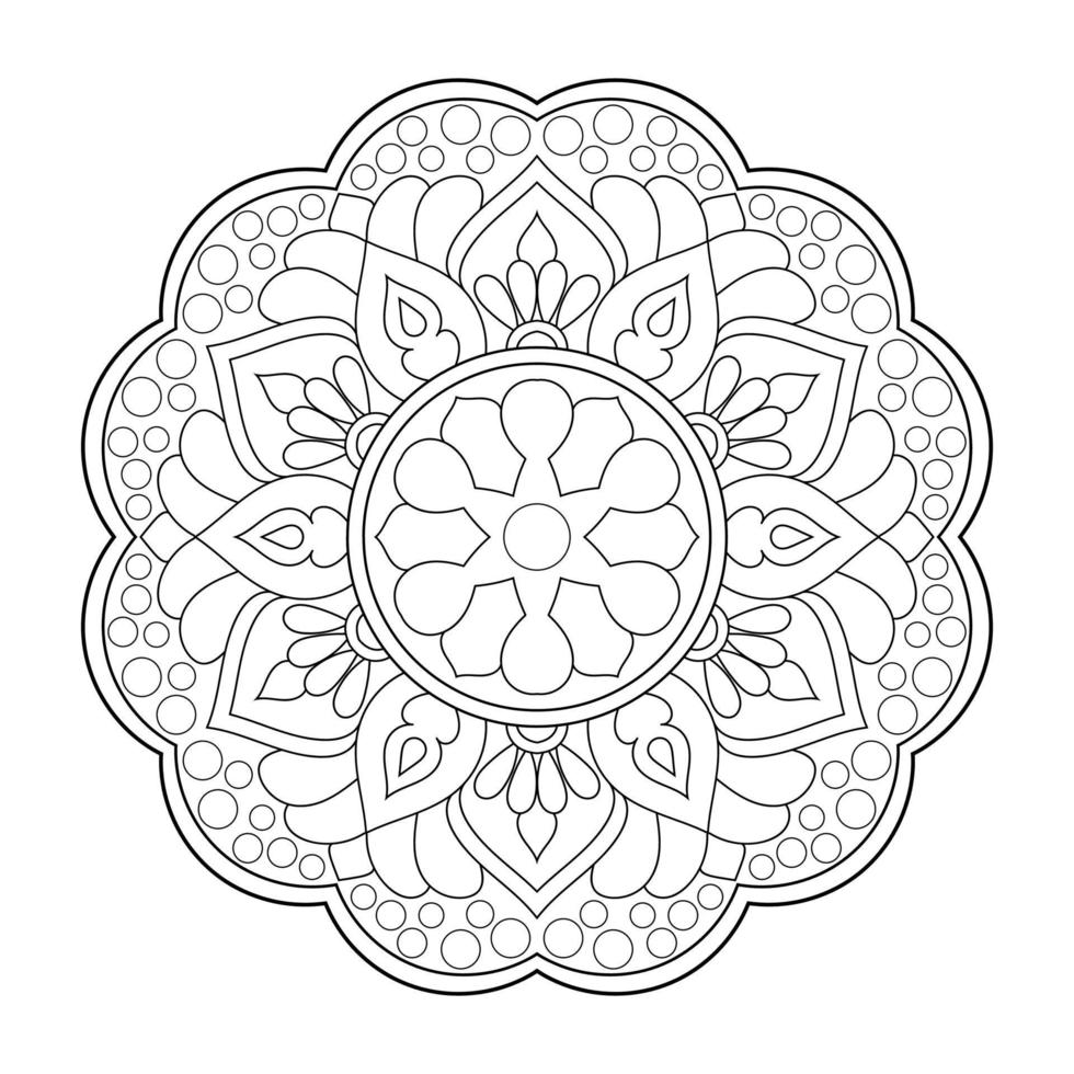 mandala-ontwerp met bloemenpatroon in Arabische etnische arabesk-stijl vector