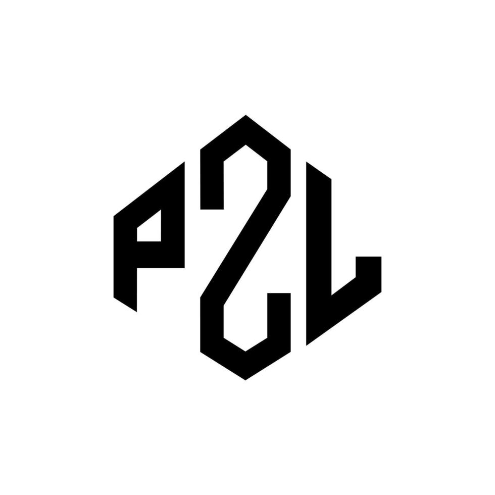 pzl letter logo-ontwerp met veelhoekvorm. pzl veelhoek en kubusvorm logo-ontwerp. pzl zeshoek vector logo sjabloon witte en zwarte kleuren. pzl-monogram, bedrijfs- en onroerendgoedlogo.