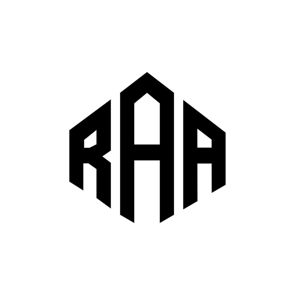 raa letter logo-ontwerp met veelhoekvorm. raa logo-ontwerp met veelhoek en kubusvorm. raa zeshoek vector logo sjabloon witte en zwarte kleuren. raa-monogram, bedrijfs- en onroerendgoedlogo.