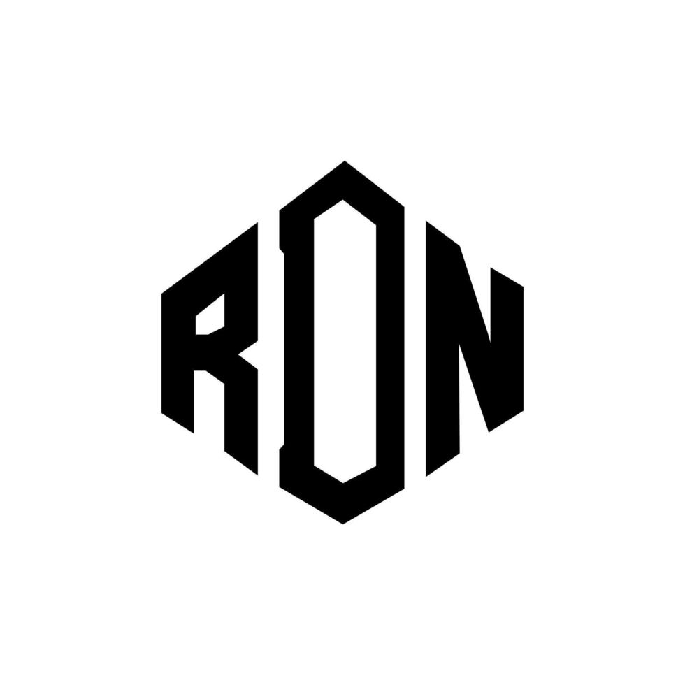 rdn letter logo-ontwerp met veelhoekvorm. rdn veelhoek en kubusvorm logo-ontwerp. rdn zeshoek vector logo sjabloon witte en zwarte kleuren. rdn-monogram, bedrijfs- en onroerendgoedlogo.