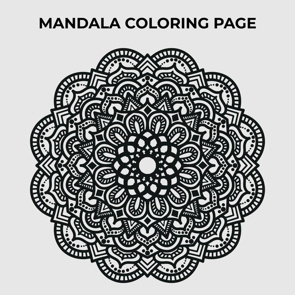 mandala kleurplaat ontwerp voor volwassenen en kinderen. vector