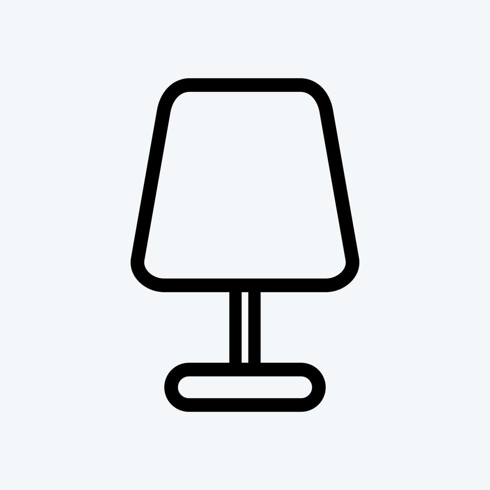 icoon tafellamp. geschikt voor huissymbool. lijn stijl. eenvoudig ontwerp bewerkbaar. ontwerp sjabloon vector. eenvoudige illustratie vector