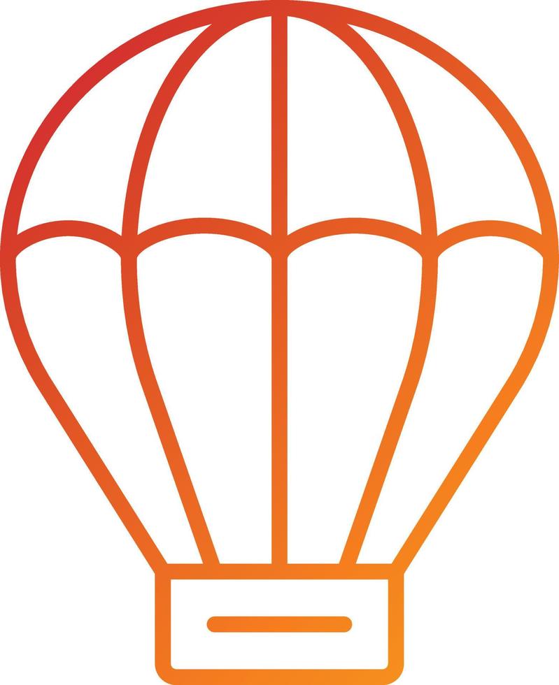 parachute-pictogramstijl vector