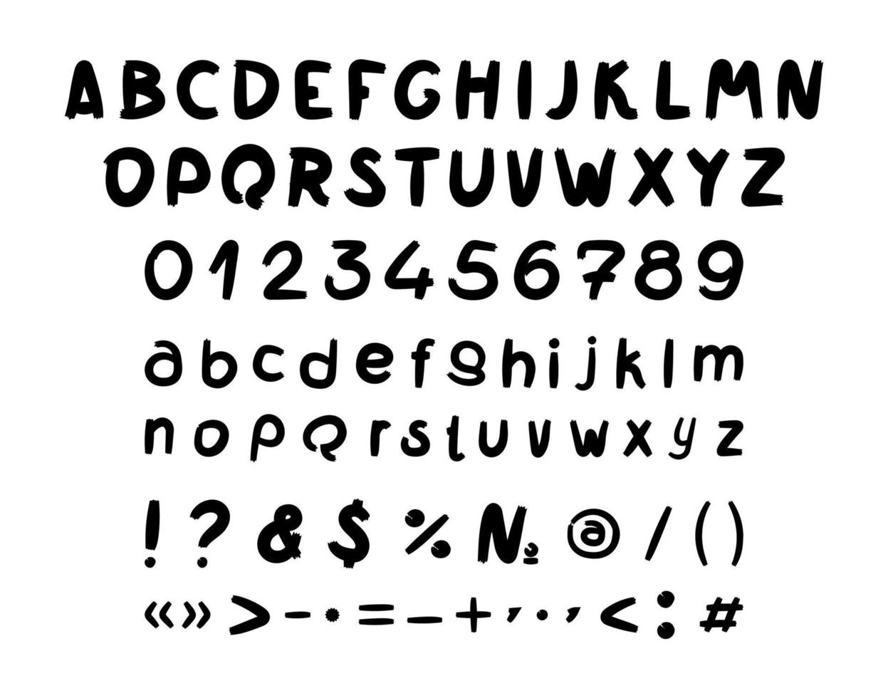 vector zwart lettertype