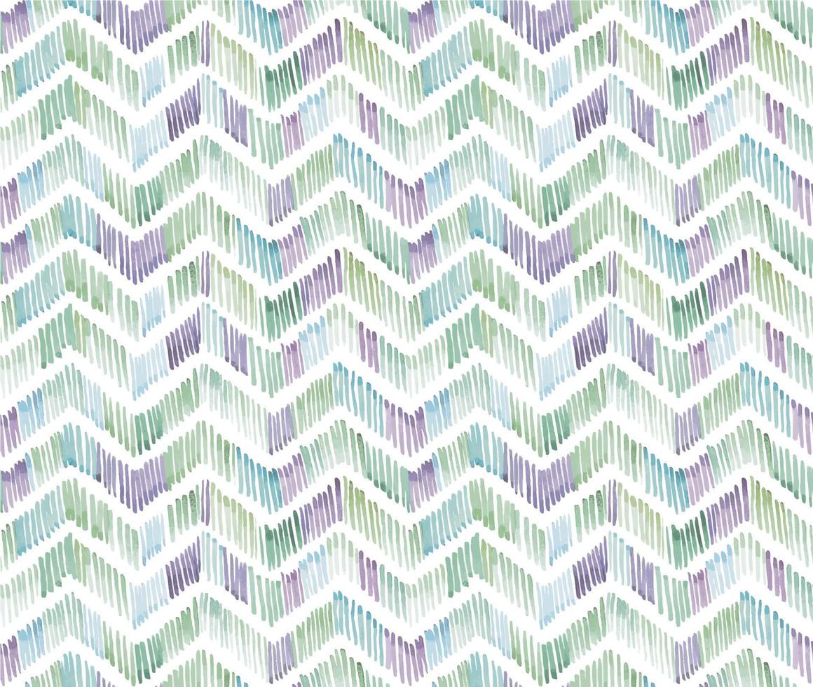 zigzag chevron naadloos patroon helder ornament in blauw, groen, paars. geïsoleerd op een witte achtergrond. voor het ontwerpen van behang, textiel, wikkels vector