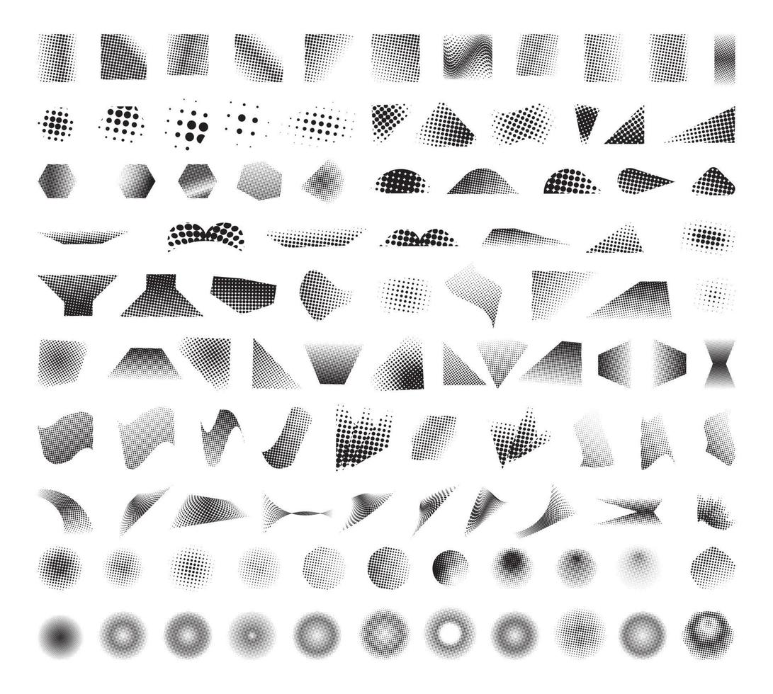 set van abstracte dot meshes vector