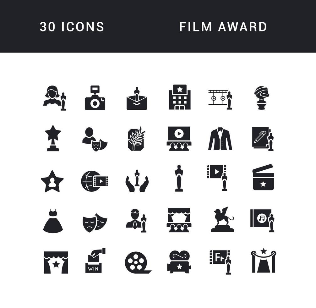 vector eenvoudige iconen van film award