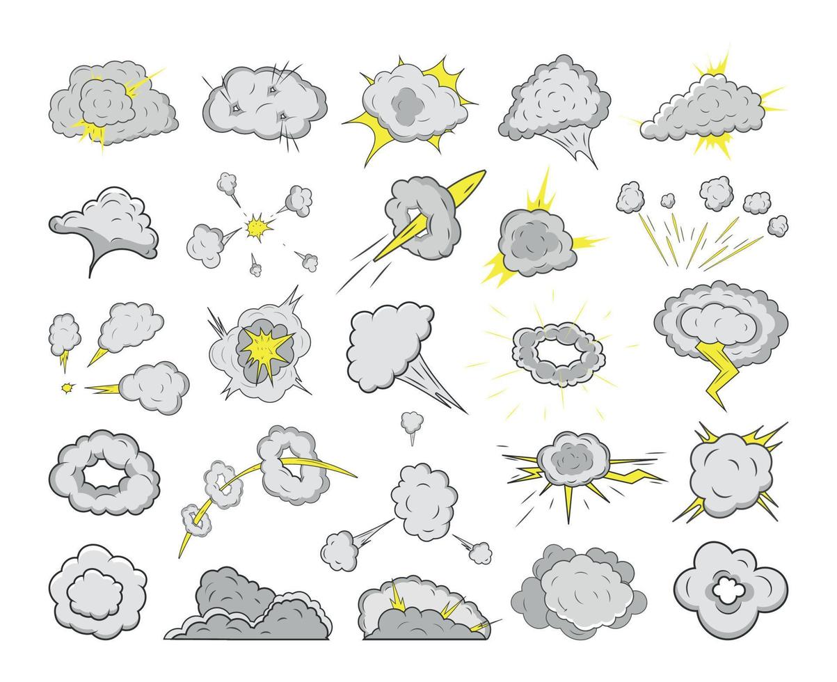 komische wolkenset vector