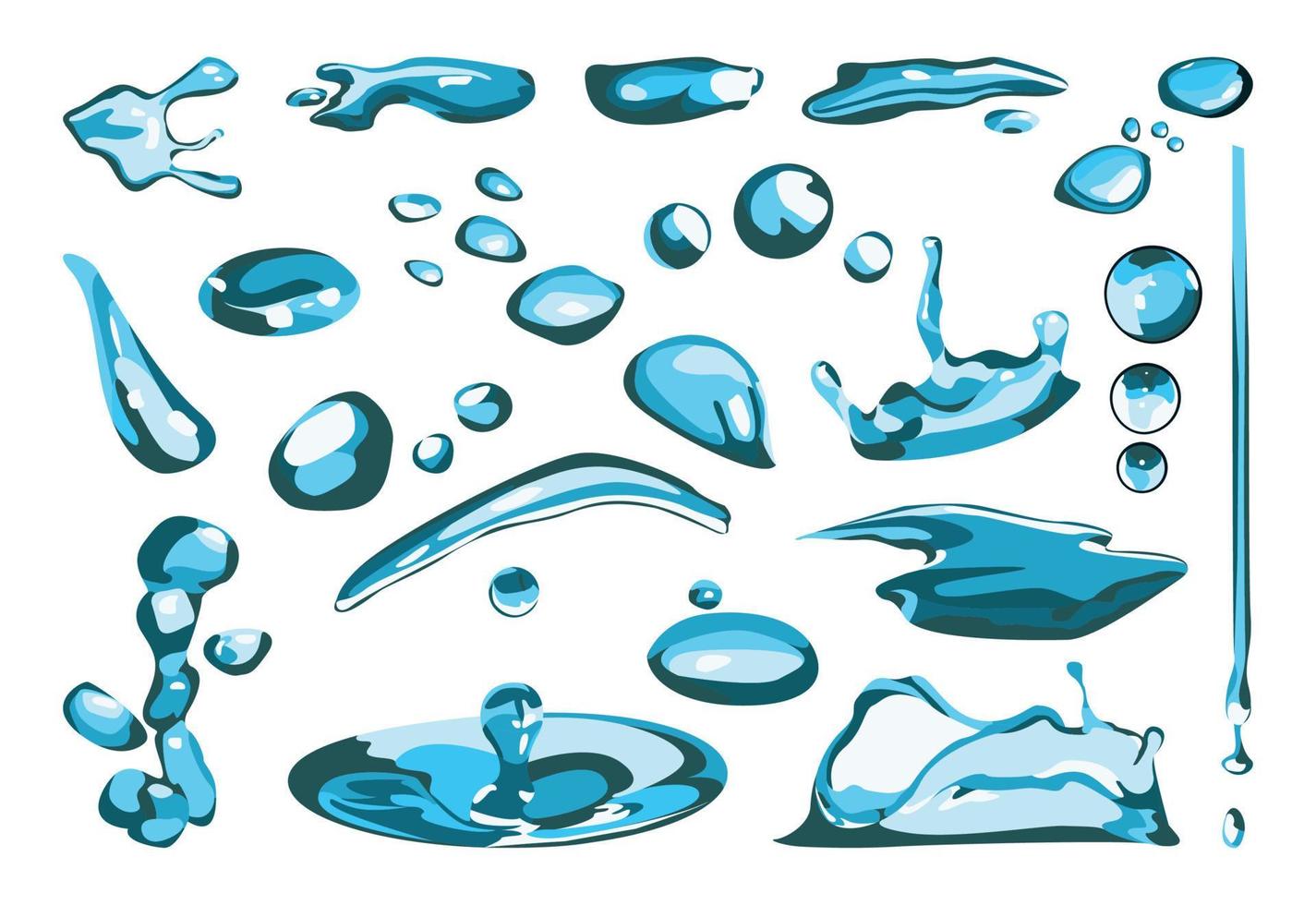 water spatten set vector