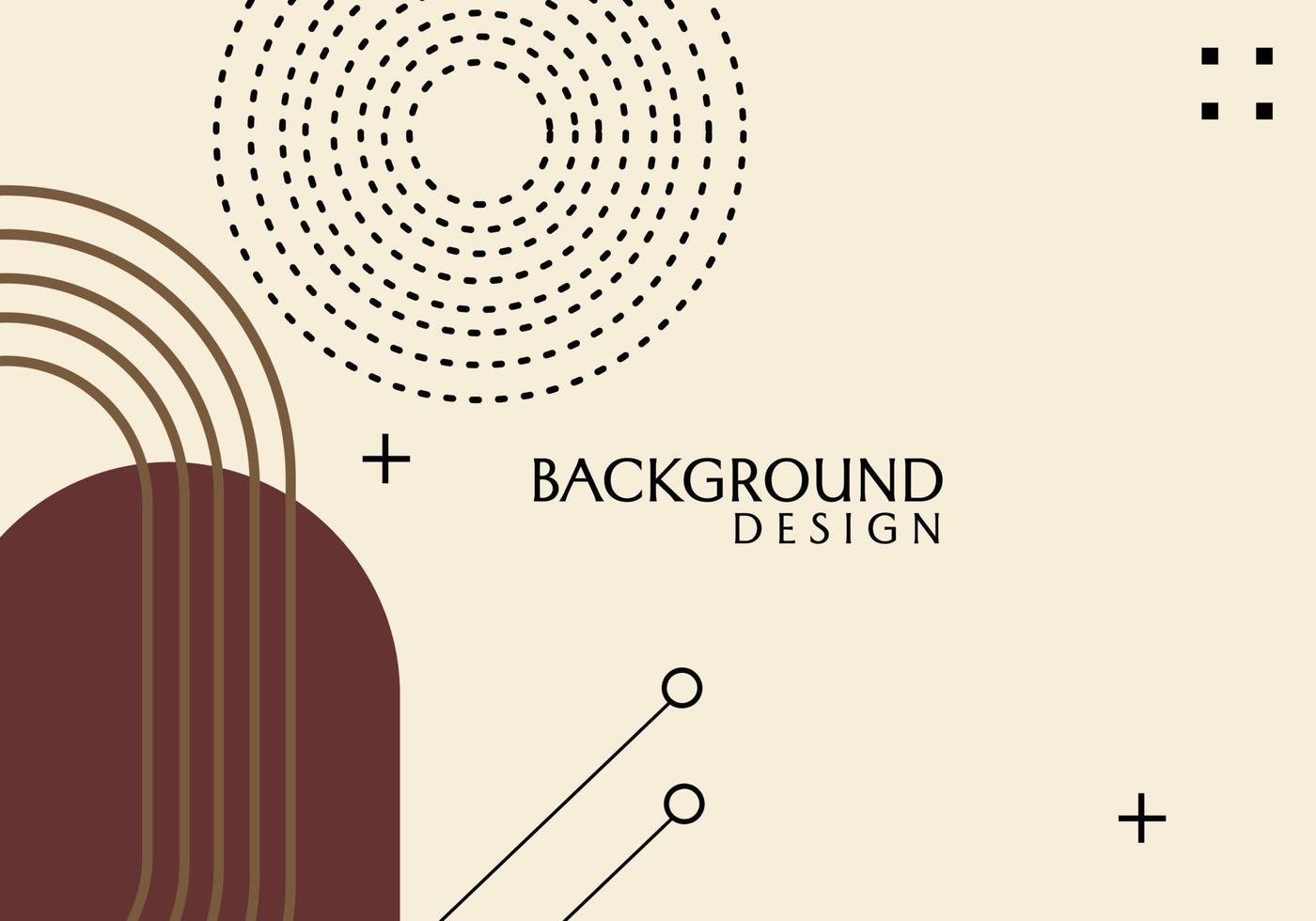 lege banner in pastelbruine kleur met esthetische geometrische stijl. ontwerp voor website, poster vector