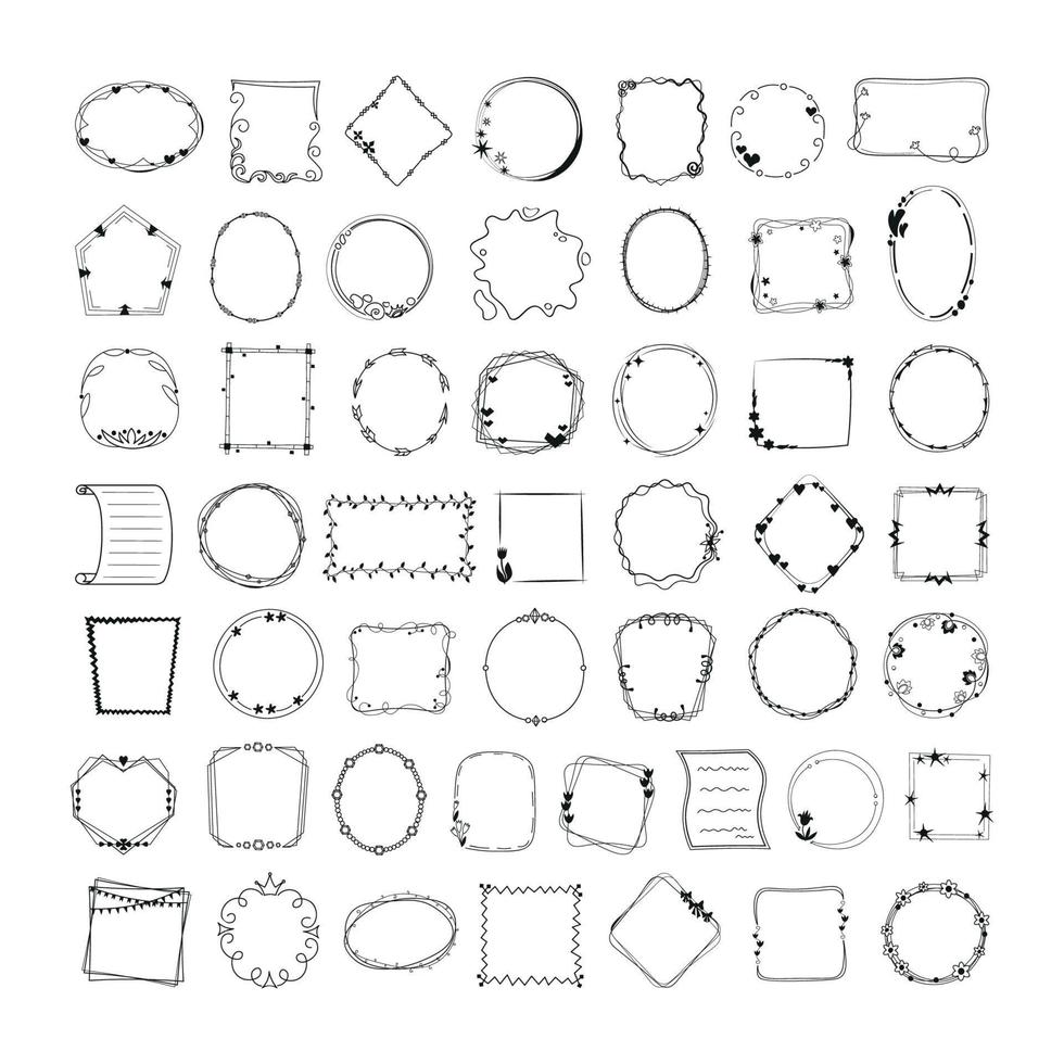 set lineaire frames vector