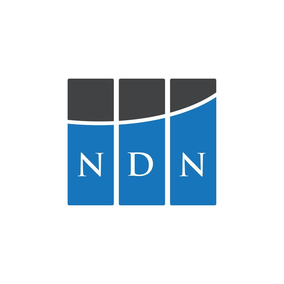 NDN brief logo ontwerp op witte achtergrond. ndn creatieve initialen brief logo concept. ndn brief ontwerp. vector