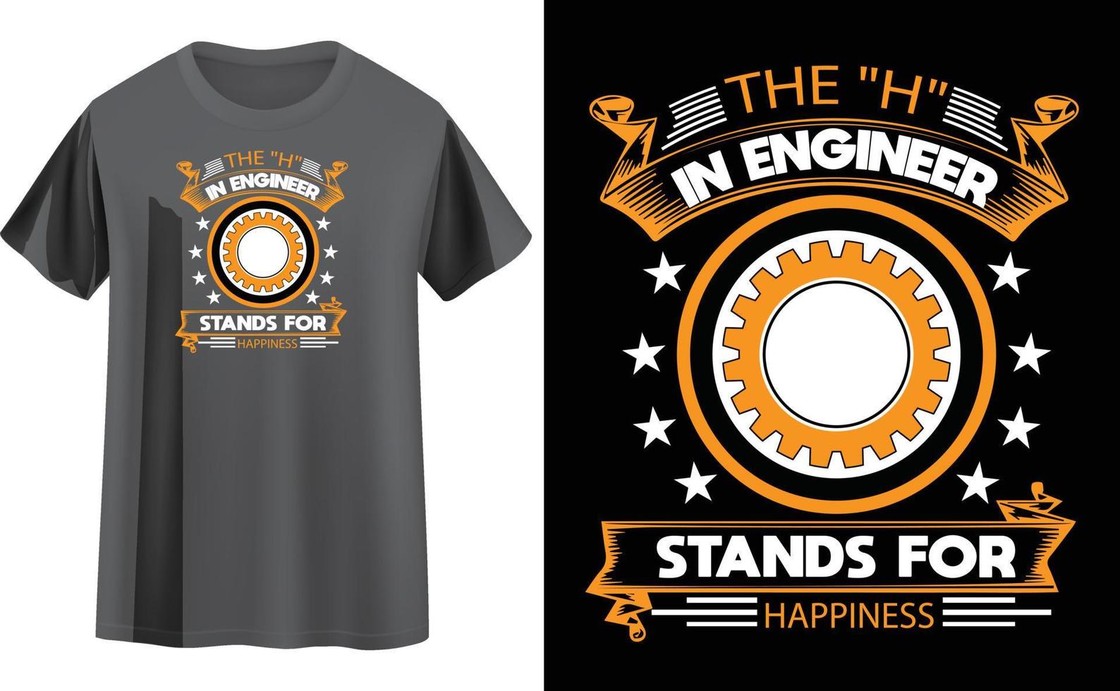 ingenieur t-shirt ontwerp vector