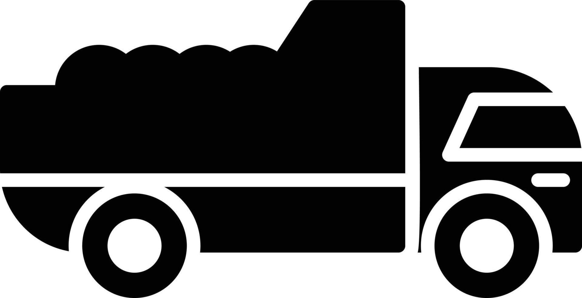 vrachtwagen glyph icoon vector