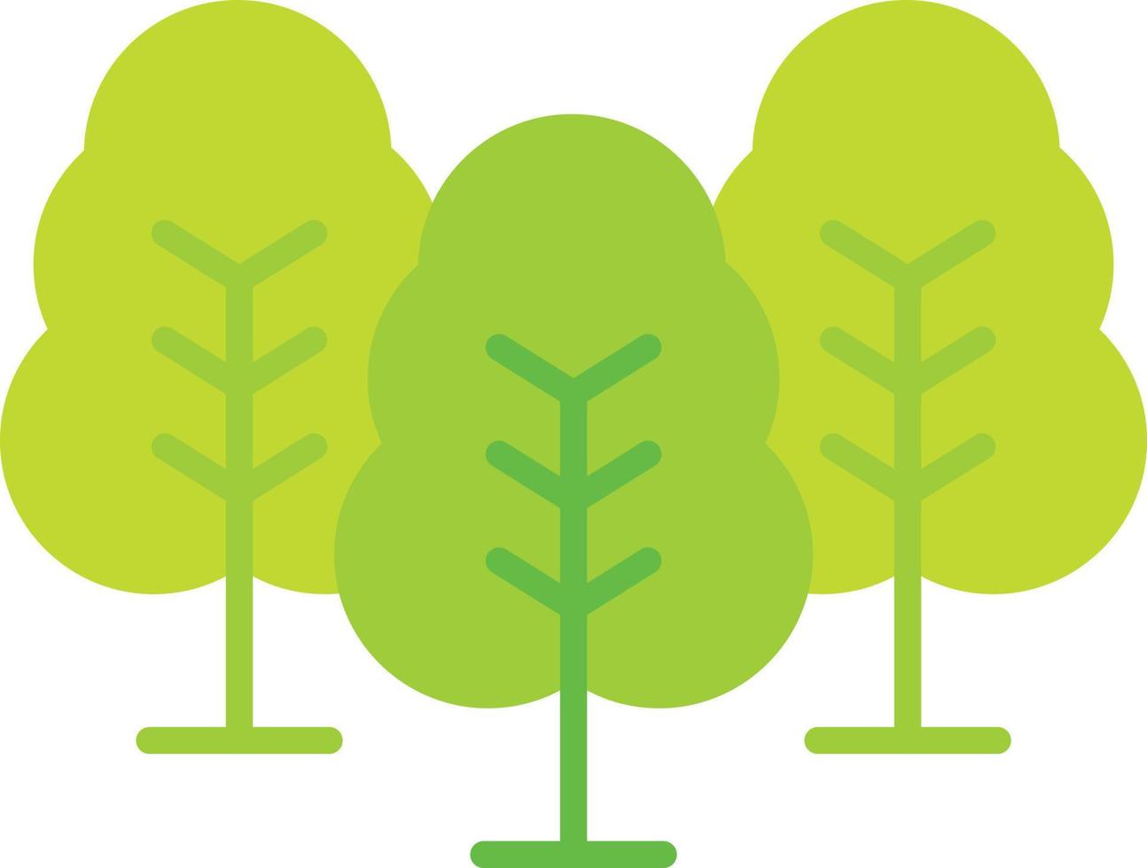 bomen plat pictogram vector