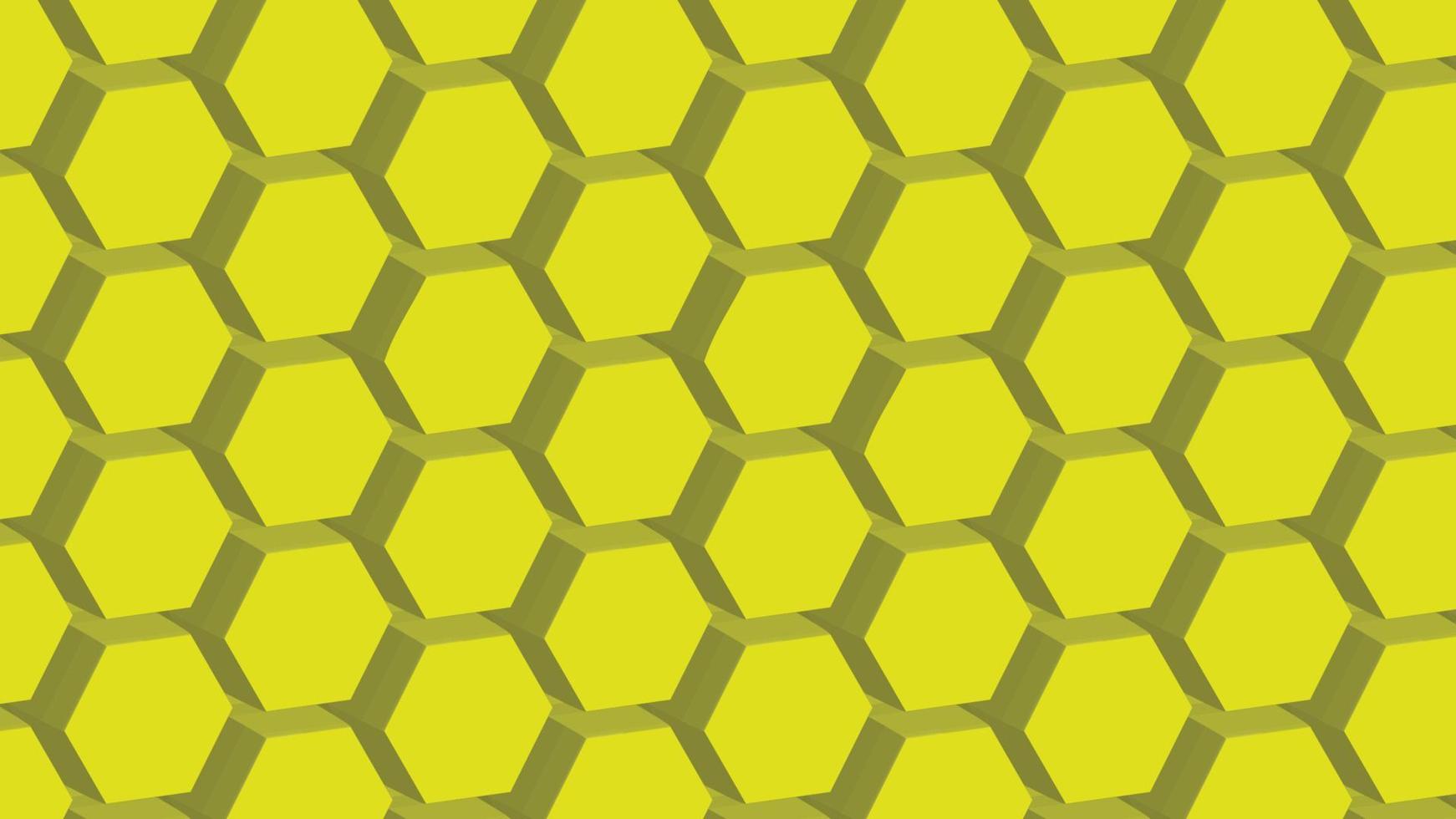 3d gele vijfhoekige blokken vector