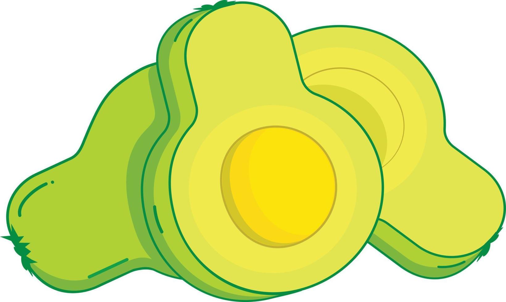 gesneden verse avocado's vector