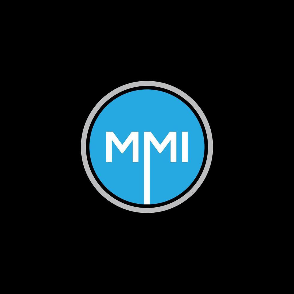 mmi brief logo ontwerp op zwarte achtergrond. mmi creatieve initialen brief logo concept. mmi-letterontwerp. vector