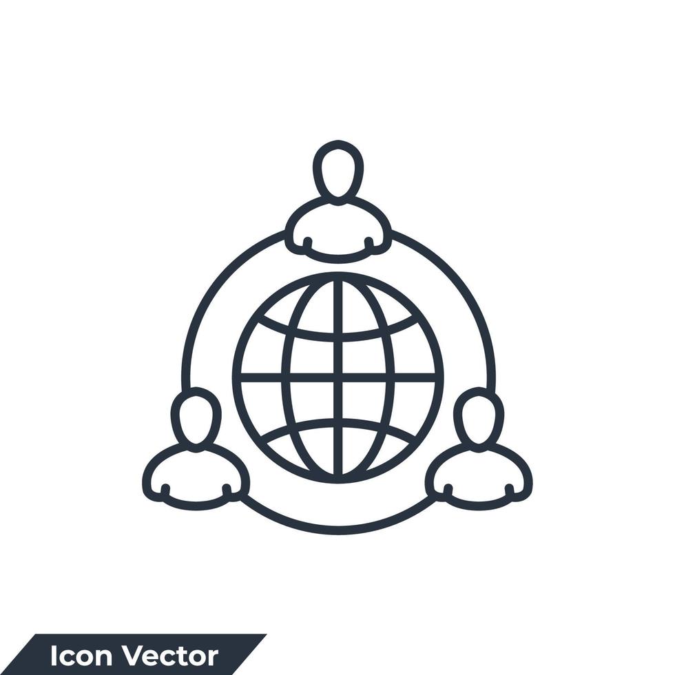 uitbesteden pictogram logo vectorillustratie. outsourcing symboolsjabloon voor grafische en webdesign collectie vector