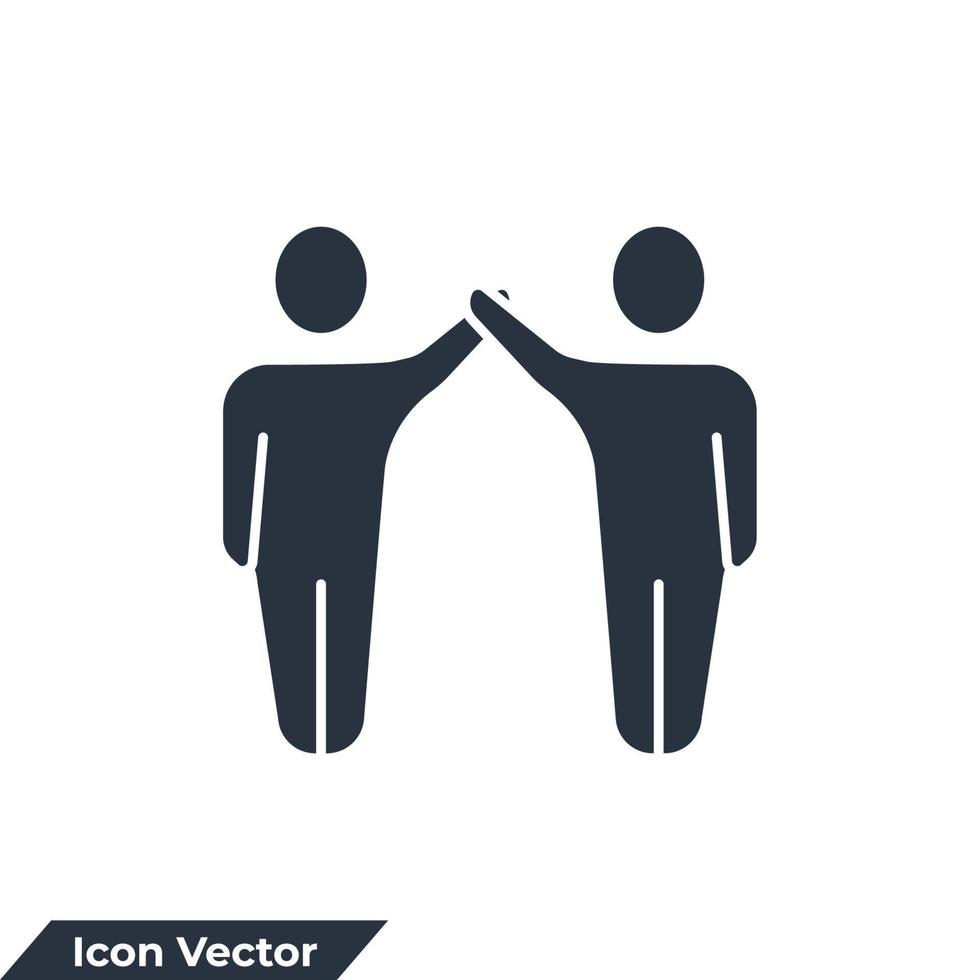 partnerschap pictogram logo vectorillustratie. vriendschapssymboolsjabloon voor grafische en webdesigncollectie vector