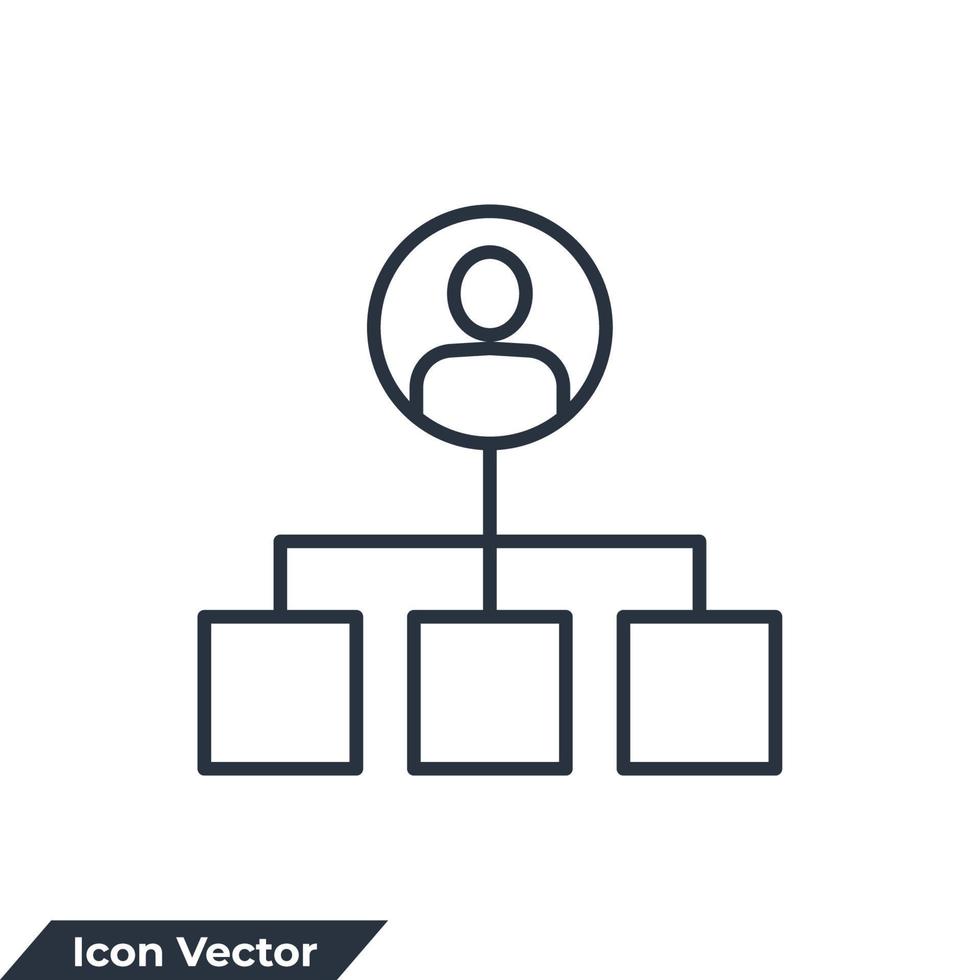 structuur pictogram logo vectorillustratie. hiërarchiesymboolsjabloon voor grafische en webdesigncollectie vector