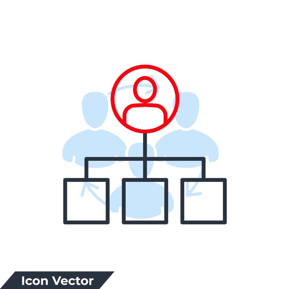 structuur pictogram logo vectorillustratie. hiërarchiesymboolsjabloon voor grafische en webdesigncollectie vector