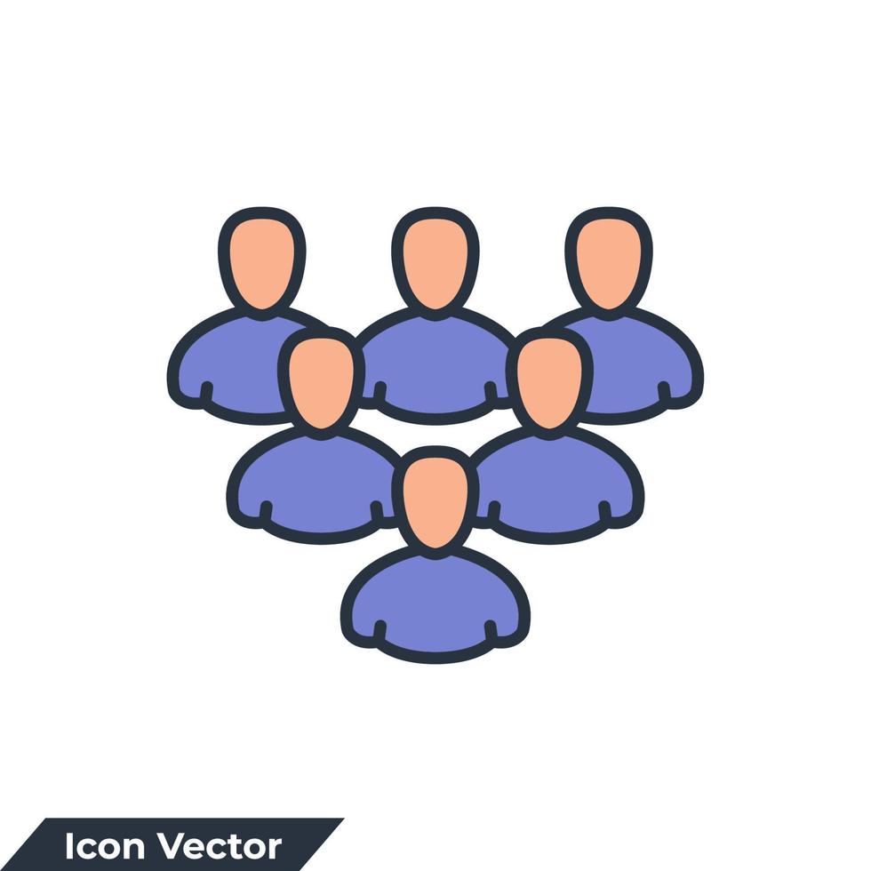 team pictogram logo vectorillustratie. gebruikersgroep netwerk symbool sjabloon voor grafische en webdesign collectie vector