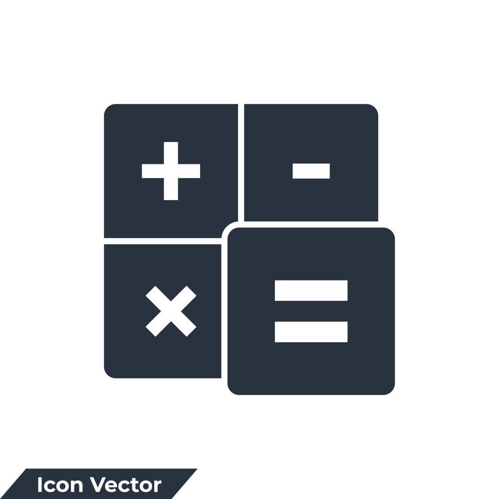 rekenmachine pictogram logo vectorillustratie. financiële symboolsjabloon voor grafische en webdesigncollectie vector