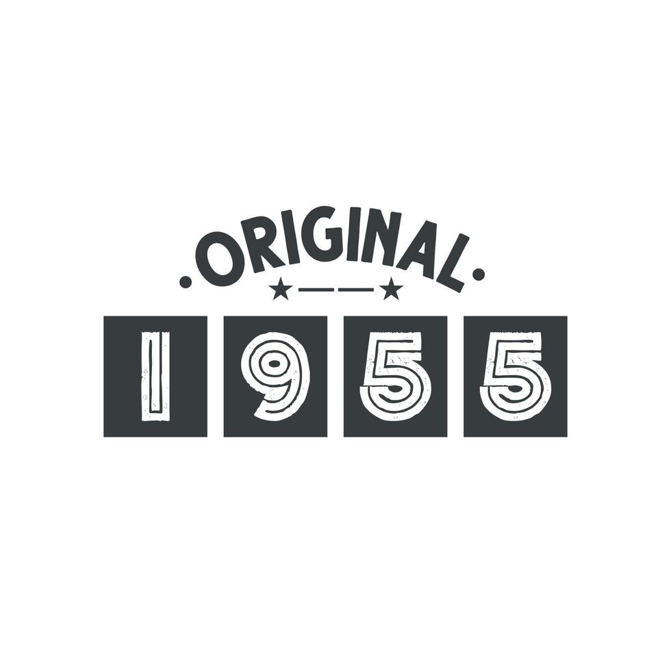 geboren in 1955 vintage retro verjaardag, origineel 1955 vector