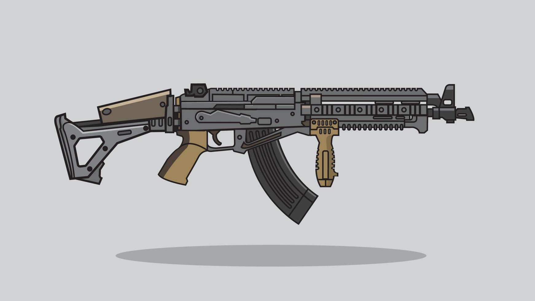 moderne geweervuurwapens, schietgeweer, wapen vectorillustratie. geweer illustratie, militair concept vector