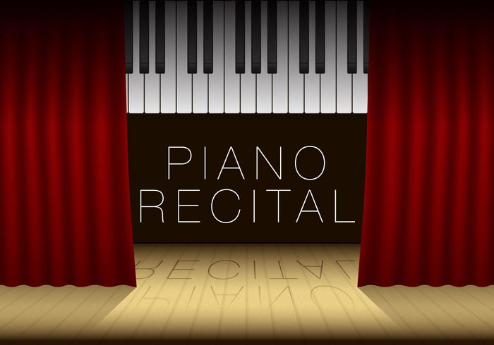 Piano Recitalsjabloon vector