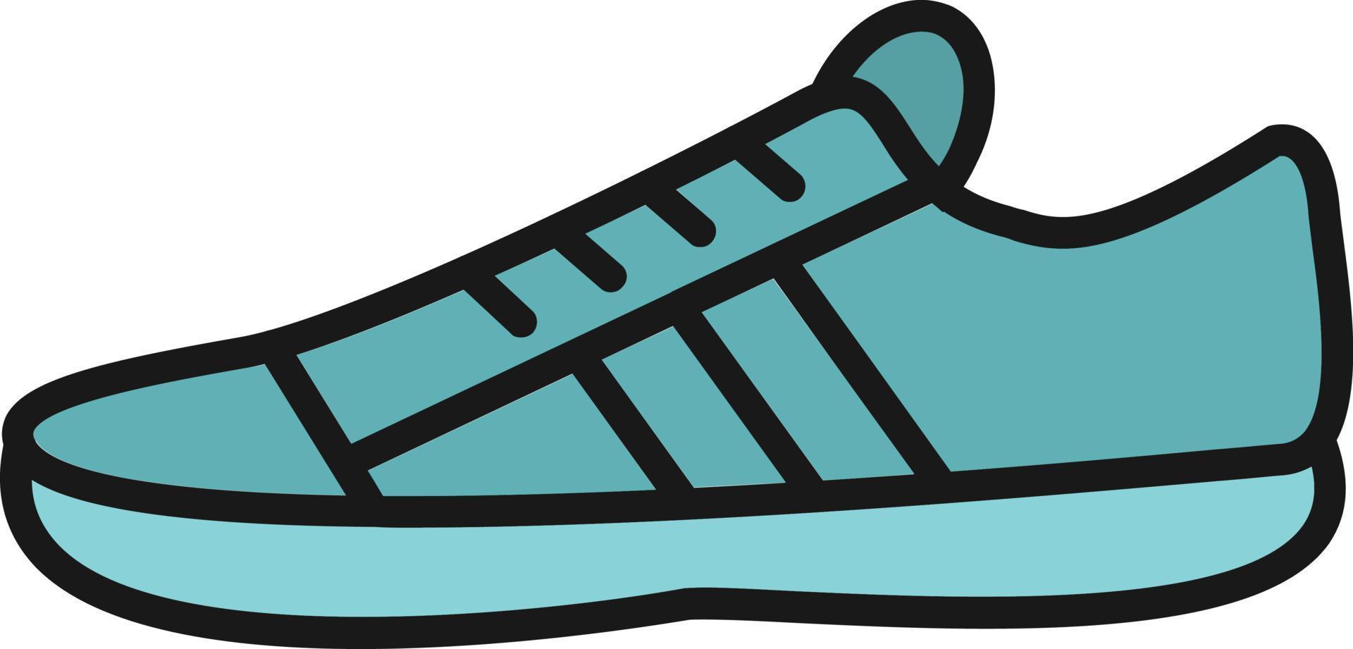 sneakers lijn gevuld vector