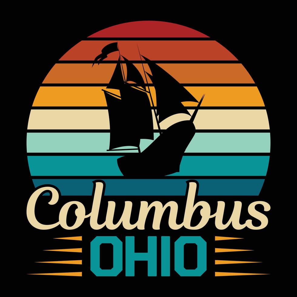 columbus t-shirt ontwerp vector