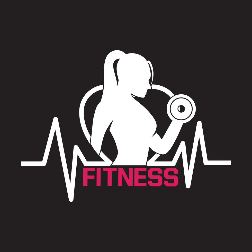 fitness t-shirt ontwerp vector