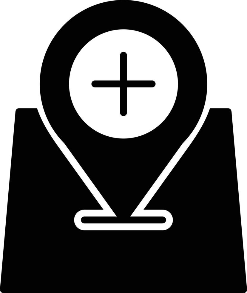 tijdelijke aanduiding glyph-pictogram vector