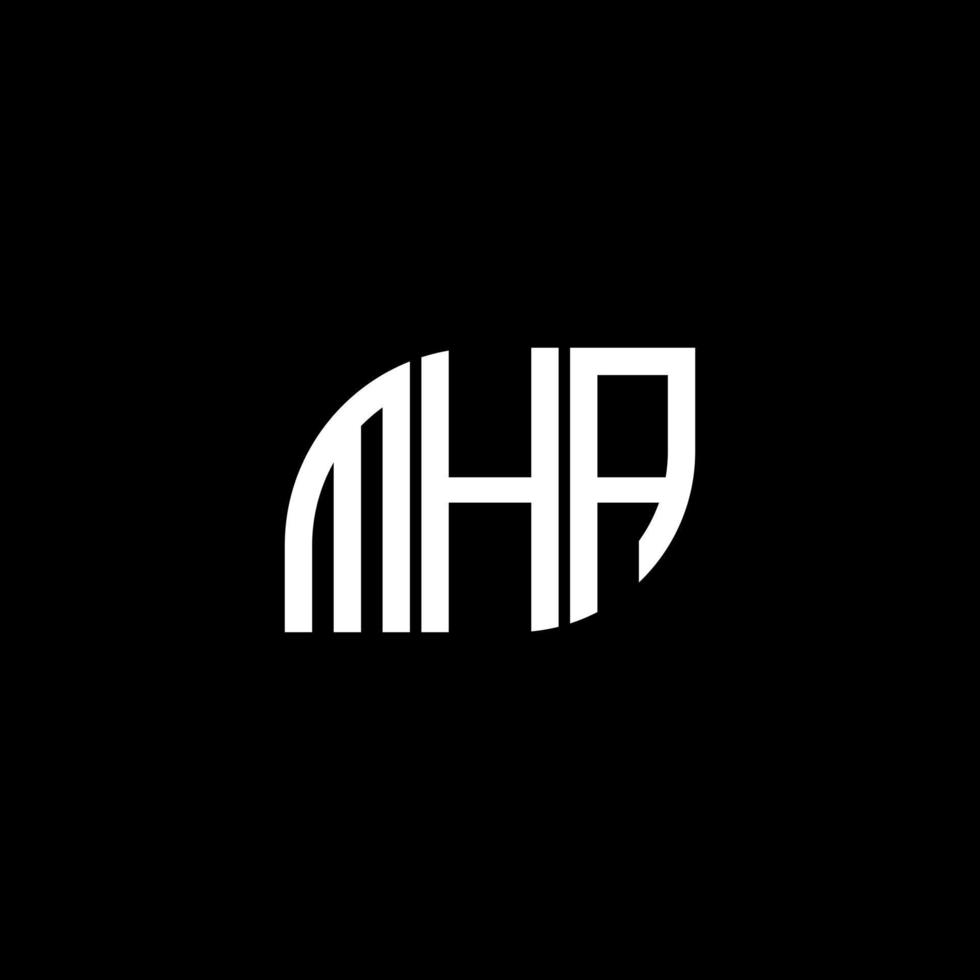 mha brief logo ontwerp op zwarte achtergrond. mha creatieve initialen brief logo concept. mha brief ontwerp. vector