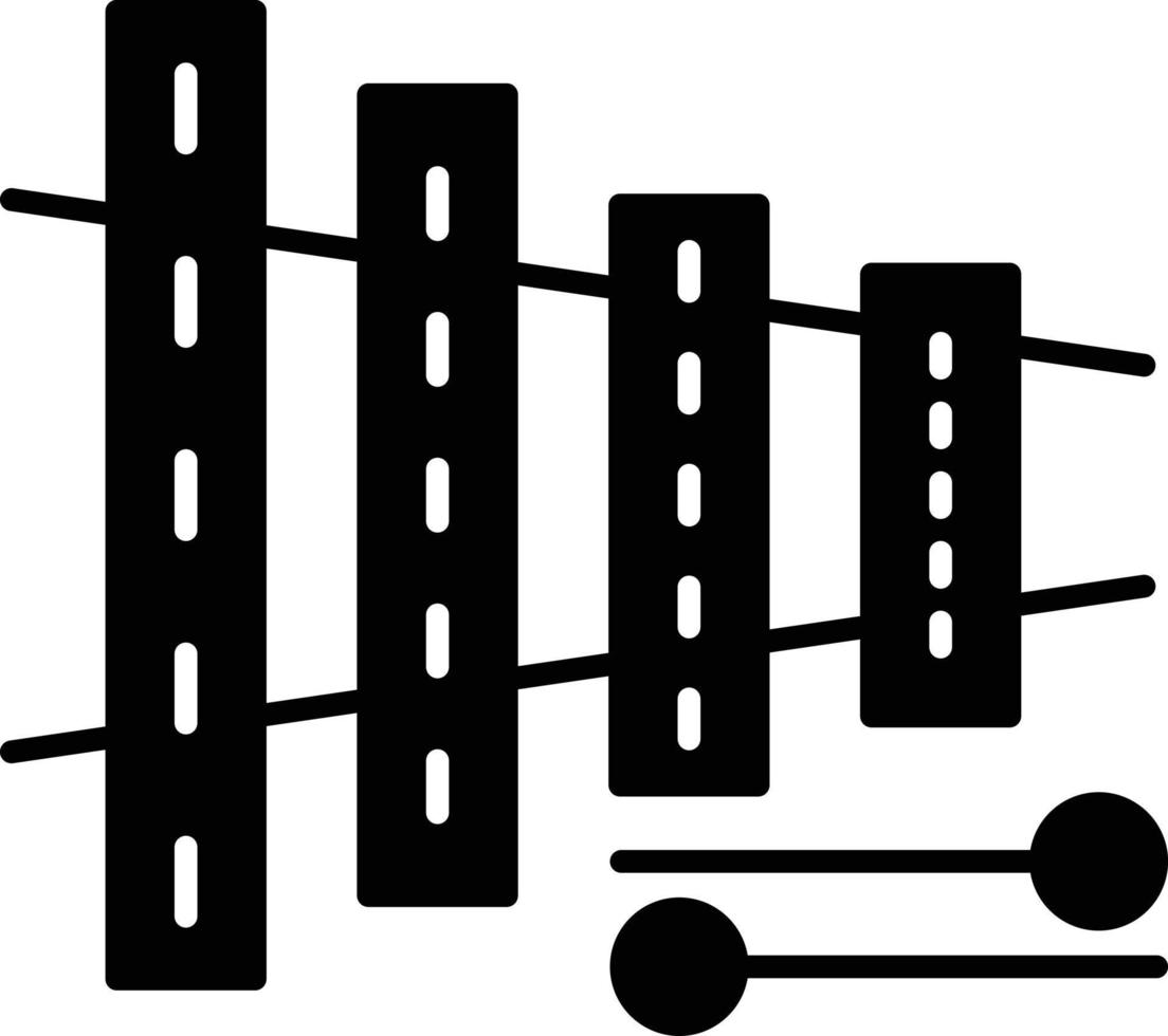 xylofoon glyph-pictogram vector