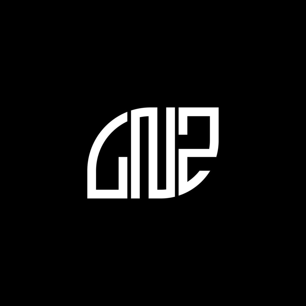 LZ brief logo ontwerp op zwarte achtergrond. lnz creatieve initialen brief logo concept. lnz brief ontwerp. vector