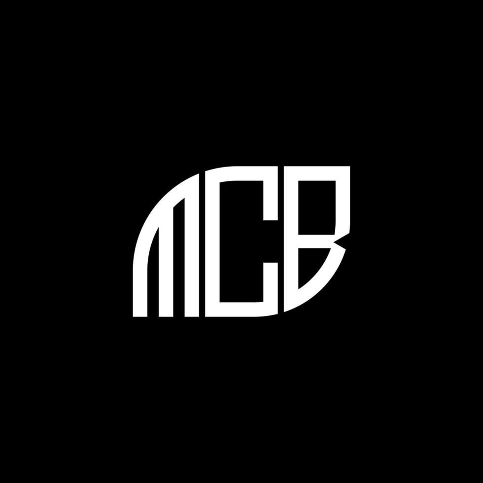 mcb brief logo ontwerp op zwarte achtergrond. mcb creatieve initialen brief logo concept. mcb-briefontwerp. vector