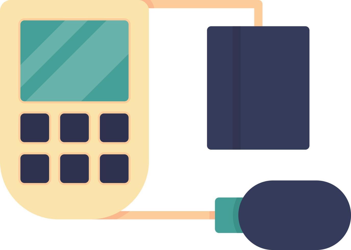 bloeddrukmeter plat pictogram vector