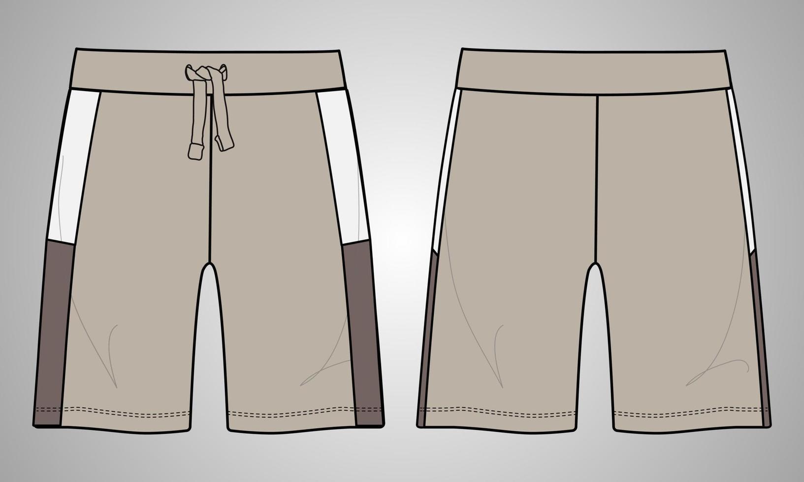 jongens sweat shorts broek vlakke stijl vector illustratie sjabloon