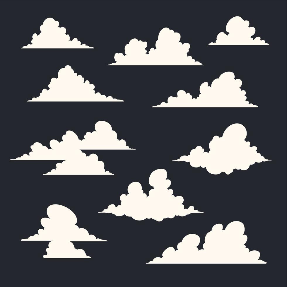 wolken vector set