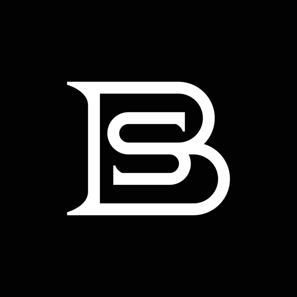 minimalistisch modern bs-letterlogo vector