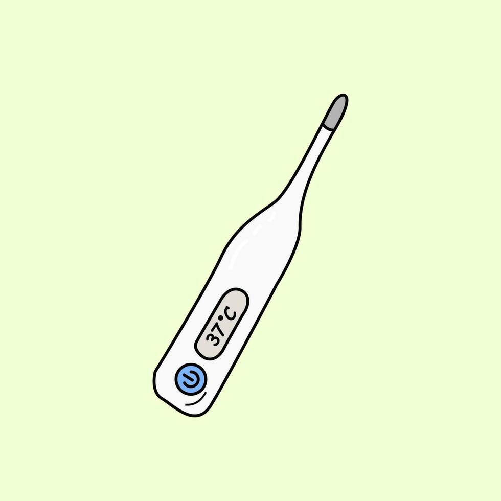 elektronische thermometer vectorillustratie vector