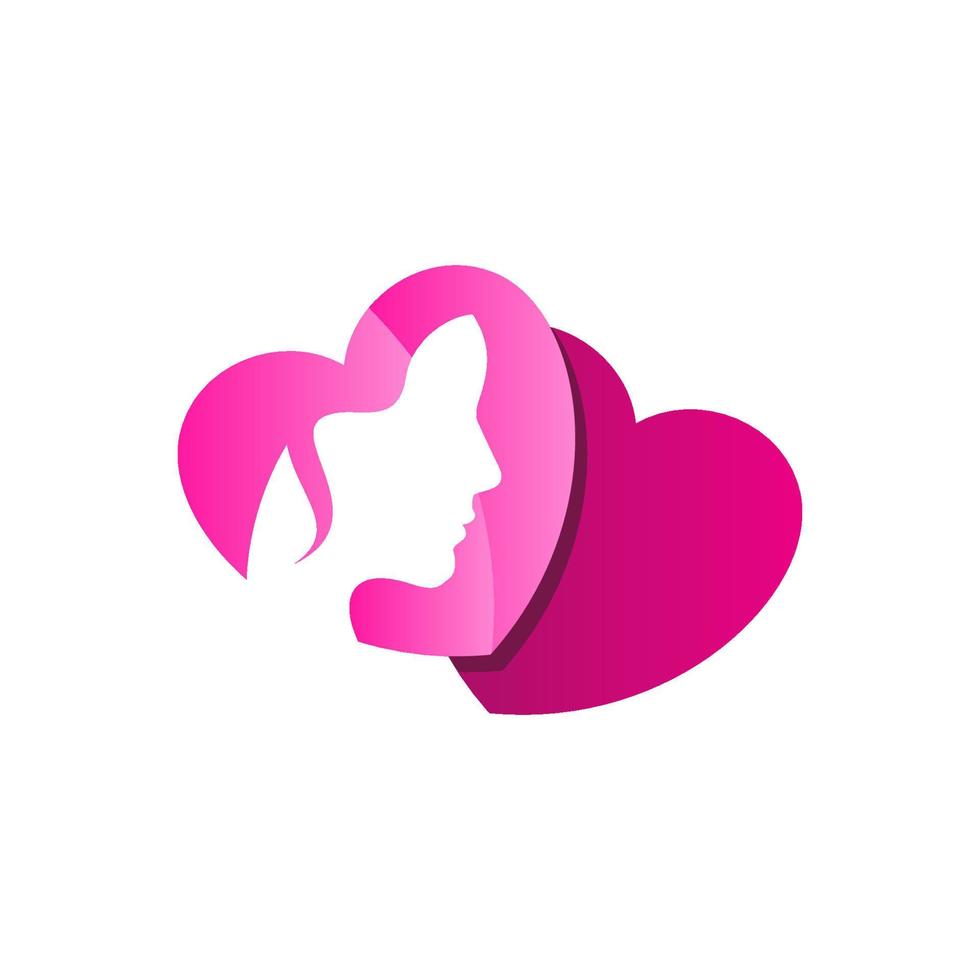 vrouwen logo. vieringen van de vrouwendag. vrouwen en liefdeslogo. vrouwen pictogram vectorillustratie. vector