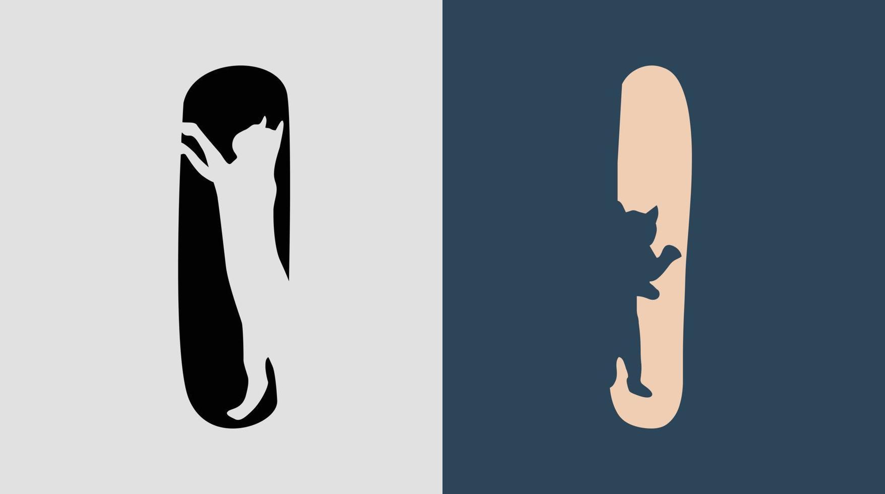 beginletters i cat logo-ontwerpen bundel. vector