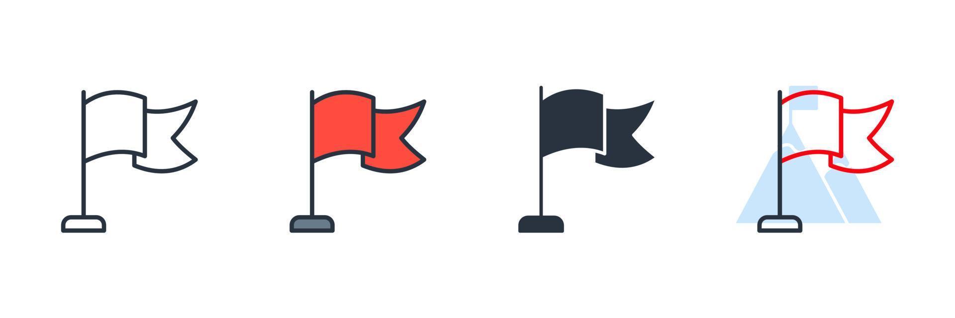 vlag pictogram logo vectorillustratie. vlagsymboolsjabloon voor grafische en webdesigncollectie vector